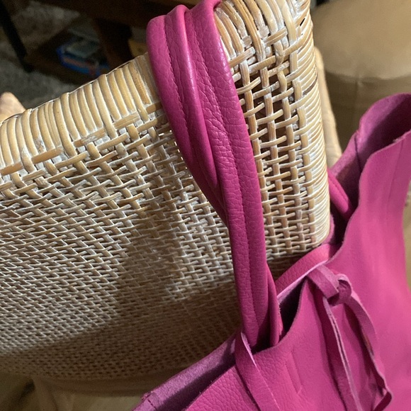 Vera Pelle Pink large soft leather Tote Made in Italy - Picture 4 of 11